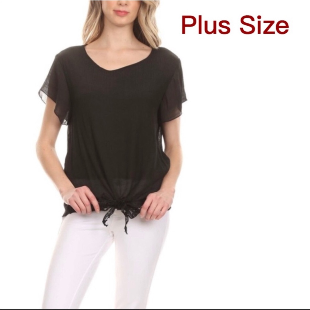 HP- NWT “Sassy “Bling” Sexy Black Top